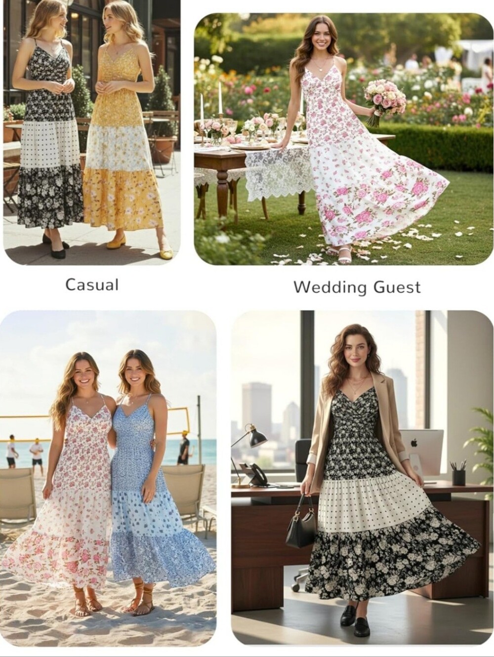 Multi-Pattern Summer Dress - Picture 5 of 6
